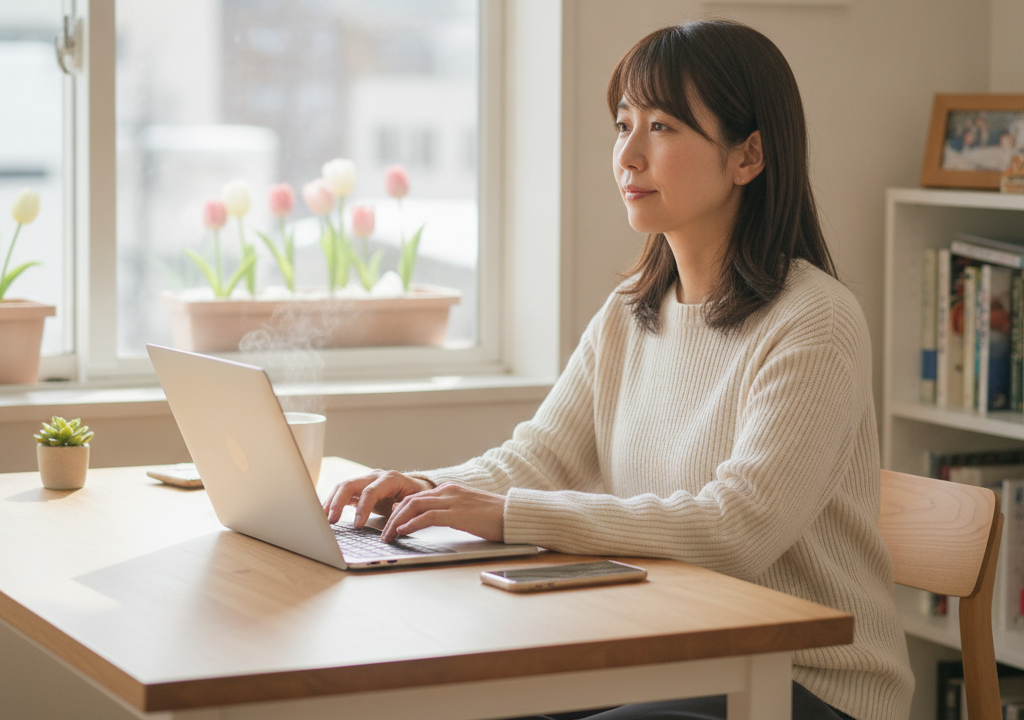 在宅で月20万円を目指す主婦の方へ。札幌のわたしが経験した現実的な最初の一歩❄️🌷